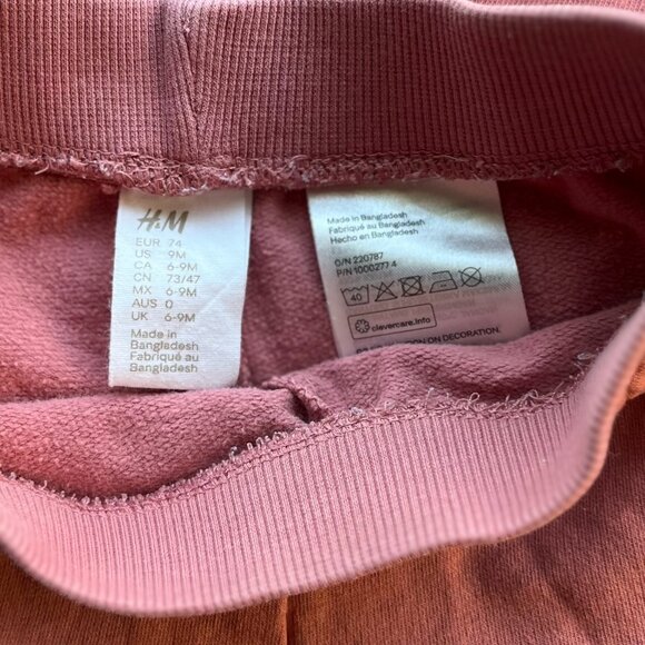 H & M Pink Monster themed jogging suit 6-9 months - Picture 4 of 6